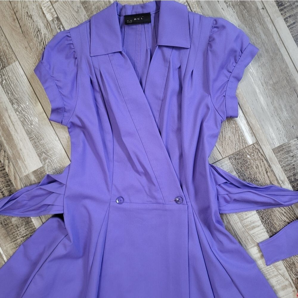 BGL Purple Wrap Dress Size 6 - Picture 5 of 9